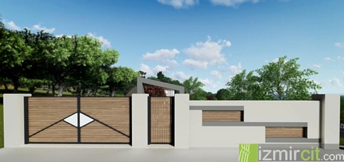 Villa bahçe garaj kapısı çizimi